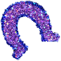 Horseshoe glitter shape