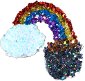 Rainbow glitter shape